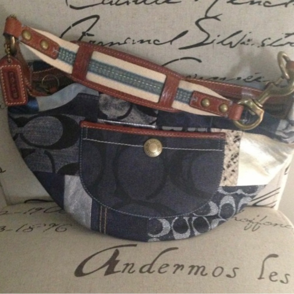 Y2K Fashion! Authentic Patchwork Coach Purse with Dust Bag